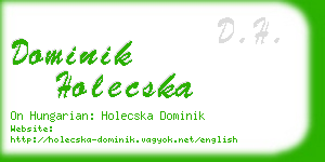 dominik holecska business card